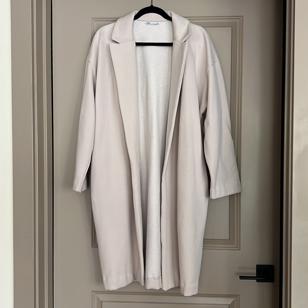 Zara Plush Lapel Collar Coat